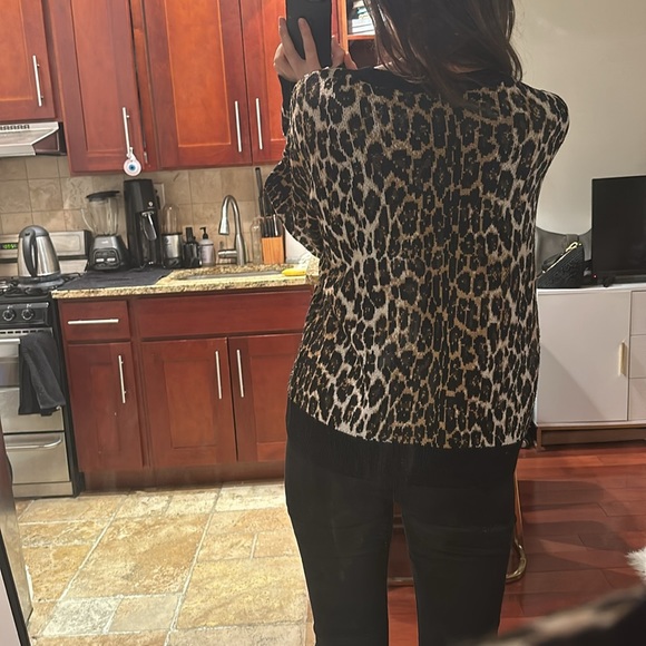 The Kooples cheetah sweater oversized size small - Picture 3 of 9